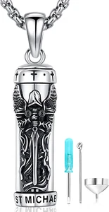 Cremation Jewelry for Ashes S925 Sterling Silver Urn Necklace Memorial Necklace - Picture 1 of 8