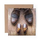 1 x Blank Greeting Card Father & Son Shoes Cute Fathers Day #52838