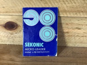 SEKONIC MICRO-LEADER MODEL L-98 INSTRUCTION MANUAL - LIGHT METER BOOK - Picture 1 of 3