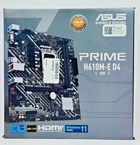 ASUS Prime H610M-E D4 CSM Sockel LGA1700 Mainboard - NEU VERSIEGELT - Bild 1 von 4