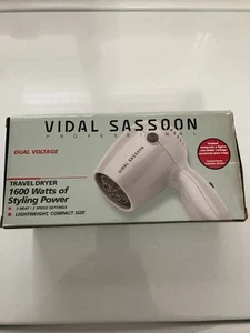 Vidal Sassoon. Travel Hair Dryer. Model VS 513  Mini Turbo 1600 Watts Compact. - Picture 1 of 8