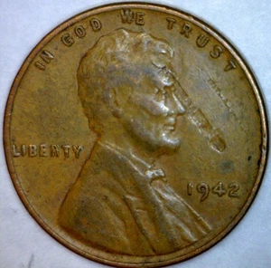 1941 & 1942 ERROR LAMINATION Lincoln Wheat Cent Coins = 2 Coin LOT   NR - Picture 1 of 6