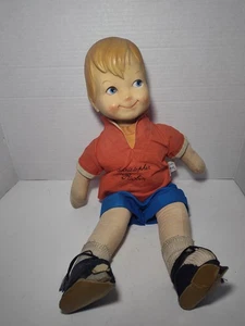 Vintage 1965 Gund Christopher Robin 18" Cloth Doll Walt Disney Showcase Pooh - Picture 1 of 9