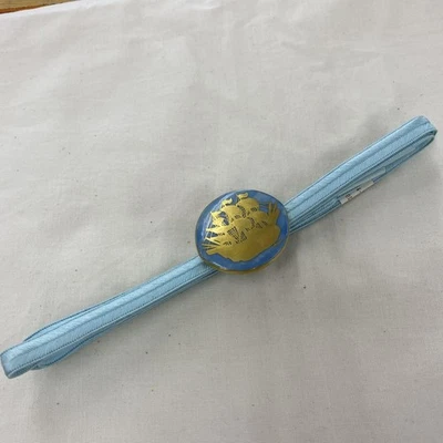 6329 Hiromi Sugino Porcelana Obi-domo Azul Claro Obi-jime Decoración Dorada Foto 1 de 4