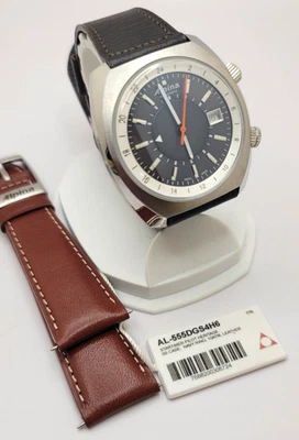 Alpina AL-555DGS4H6  Startimer Pilot Heritage Automatic Watch 42 mm GMT Black - Image 1 of 4