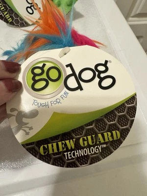 NUEVO juguete de peluche para perro goDog Furballz con tecnología de protección masticable-azul Foto 1 de 4