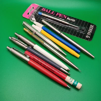 Lote De Colección Plumas Flecha Parker Jotter Punta de Fieltro Lápiz Dorado Tono Plata Metal Foto 1 de 4