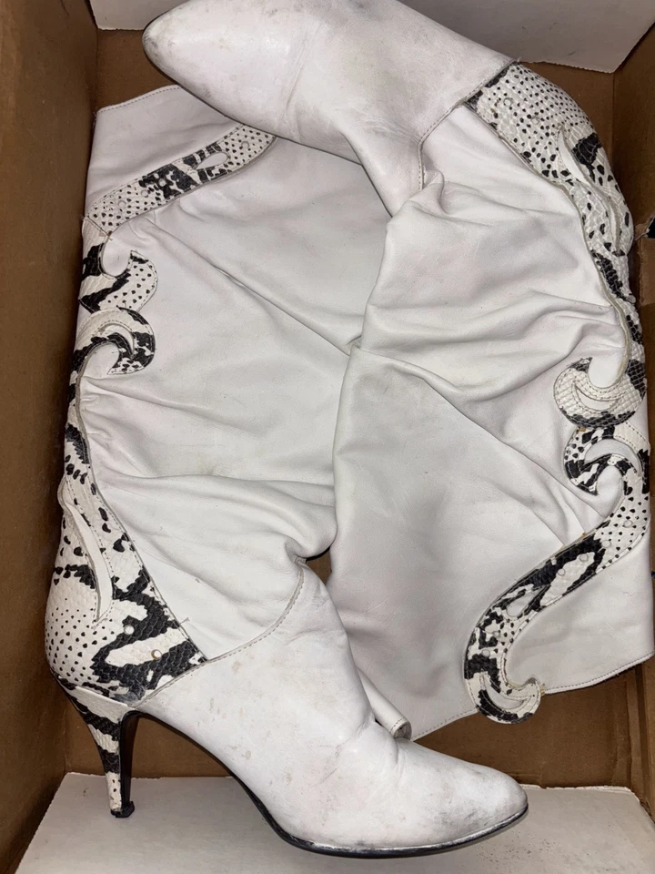 Botas de pele de cobra vintage Tony Lamas tamanho 10 - Imagem 1 de 1