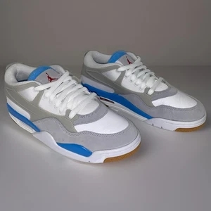 NEW AUTHENTIC  AIR JORDAN 4 RM "WHITE LEGEND BLUE"  US 9.5 - Picture 1 of 10