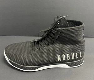 No Bull Superfabric Black Mens 9 Womens 10.5 High Top Trainer White Sole Shoes - Picture 1 of 12