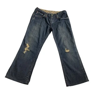 Pantalones de mezclilla Stitch's para mujer talla 29 W32 L26 pierna ancha desgastados tiro medio 5 bolsillos azul - Imagen 1 de 12