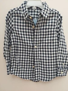 Camicia top a scacchi blu lino Gap ragazzo taglia 4 - Foto 1 di 1