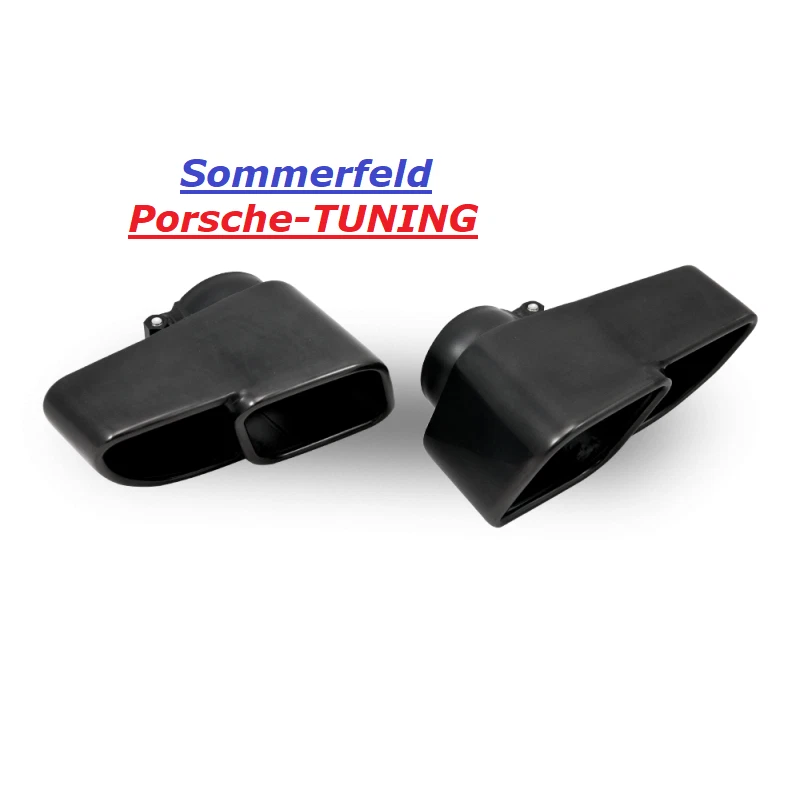 Porsche 997 Turbo MK1 Twin Tailpipes Black Black Double Tail Pipe - Image 1 of 1