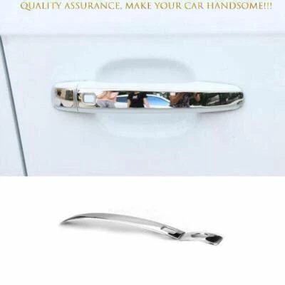 Cubierta de manija de puerta lateral exterior de acero plateado 8 piezas para Audi Q5 SQ5 2009-2017 Foto 1 de 4