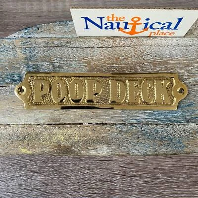 Nautical Door Signs - Solid Brass - Poop Deck, Head, Rum Locker, Captains Bar - Image 1 of 4