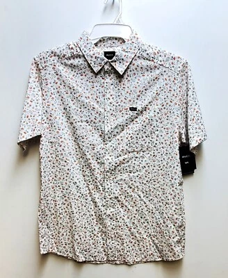 Camisa tejida RVCA para hombre S/S - blanca antigua - mediana - nueva con etiquetas Foto 1 de 4