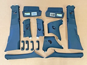 ⭐2010-2015 AUDI Q7 S-LINE INTERIOR PILLARS VISOR HANDLE BLACK SET OEM LOT2478 - Bild 1 von 15