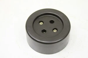 1 x alte Steckdose rund Aufputz Bakelit Vintage kein Schuko schwarz - Imagen 1 de 7