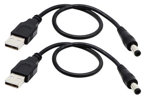 Usb 2.0 A Male To Dc 5.5x2.1mm Male Adapter Cable 5 Volt Dc Barrel Power Jack Ch - Picture 1 of 7