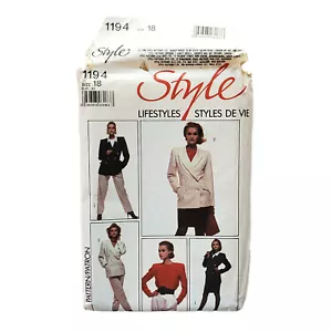 Style 1194 Lifestyles Pattern Misses Jacket Skirt Pants Blouse Size 18 Uncut FF - Picture 1 of 3