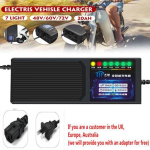 Cargador inteligente de batería de plomo 72V/60V/48V para bicicleta eléctrica scooter vehículos AEU - Imagen 1 de 11