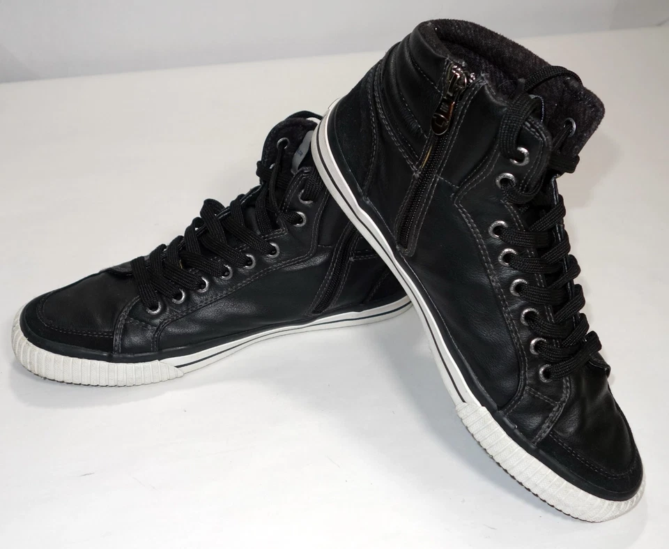 Tom Tailor 脚踝拉链鞋黑色 957872 男式 42 9.5 码 — 第 1/4 张图片