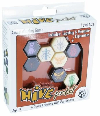 Hive Pocket Tile Board Game Travel Size w/ Ladybug & Mosquito Gen 42 TCI013 - Image 1 of 2