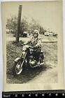 Pretty Handsome young  affectionate guy/man on a motorcycle, gay Int Old photo