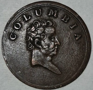 1820-1830 British Farthing Token Columbia !! - Picture 1 of 2