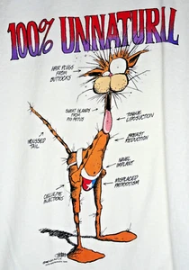 Vintage 80s Bill The Cat Cartoon T Shirt Medium Mens Single Stitch Humor Funny - Picture 1 of 6