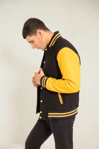 Chaqueta universitaria chaqueta de béisbol chaqueta Letterman chaqueta de bombardero chaqueta hecha cuerpo de lana - Imagen 1 de 3