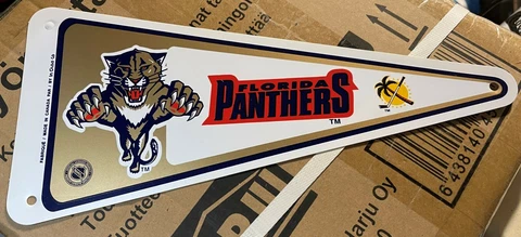 NHL Florida Panthers Pennant By In Glas Co Made In Canada Rare Vintage Cover