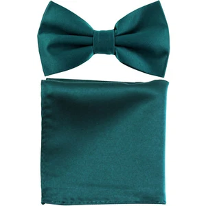 Nueva pajarita formal de poliéster preatada_hankie azul zafiro sólido boda - Imagen 1 de 3