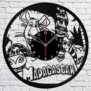 Vinyl Clock Madagaskar Wall Clock Unique Art Vinyl Record Wall Clock 1491 - Bild 1 von 12