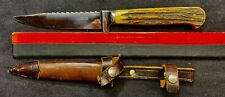 Vintage Rostfrei Solingen Germany hunting knife , Saw serrations  w/ sheath