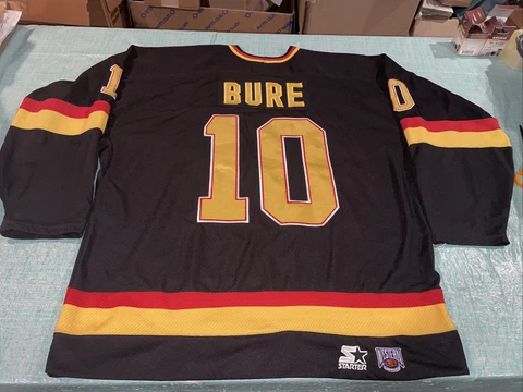 Adult Xxl VANCOUVER CANUCKS PAVEL BURE STARTER JERSEY Black Clean Sewn 90s Nhl Cover