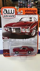 Pontiac Firebird Matador Auto World Vintage Muscle '69 Rojo Lanzamiento 2 Versión B - Imagen 1 de 3