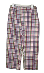 Nuevos con etiquetas Brooks Brothers Talla 6 Mujer Multicolor a Cuadros Recortados Pantalones con Cremallera Lateral - Imagen 1 de 4