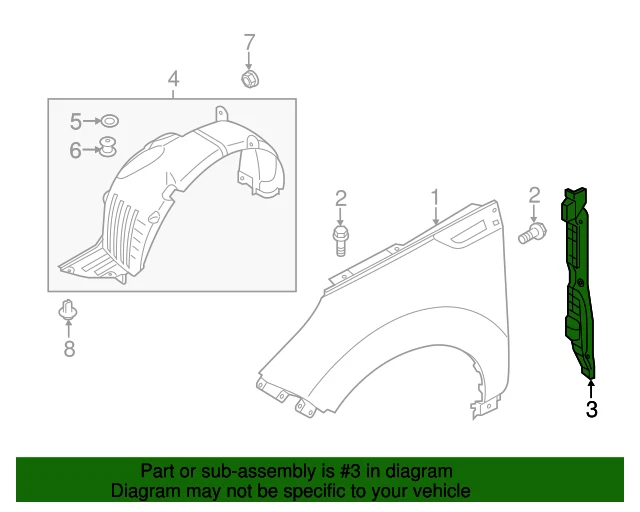全新 14 - 19 适合起亚 SOUL 司机挡泥板衬里内面板保护套 84141-B2000 — 第 1/1 张图片