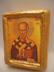 Icona arte greco ortodossa San Nicola Nicola Nicola - Foto 1 di 7