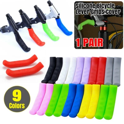 Mountain Bike MTB BMX Bicycle Soft Brake Fixed Pair Lever Grips Protectors Cover - Image 1 of 4