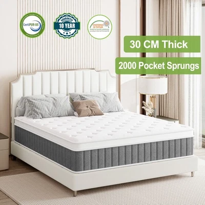 Hybrid Memory Foam Mattress Double mattress Single 4FT  5FT King Size In a Box - Image 1 of 4