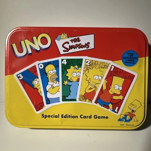 VTG The SIMPSONS 2002 UNO Special Edition CARD GAME in Collectors Tin Complete - Picture 1 of 6