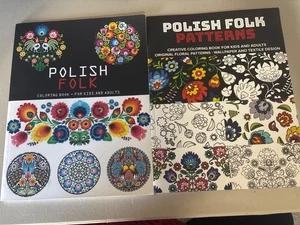 Polish Coloring Book Lot: Polish Folk; Polish Folk Patterns - Bild 1 von 13