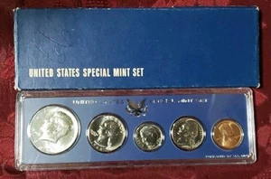 1966 US Special Mint Set SMS 5 Coins with 40% Silver Kennedy Half Dollar/Box,FS - Picture 1 of 2
