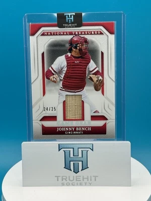 Parche Johnny Bench 2025 National Treasures Game Gear/25 reliquias Foto 1 de 2