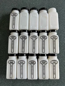Juego de 15 vasos de leche de laboratorio Griffith con etiquetado negro frascos de especias - Imagen 1 de 7