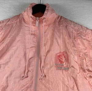 Giacca a vento vintage Reebok Sport Active Sport adulto grande rosa stampa grafica - Foto 1 di 8