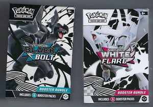 Pokemon Black Bolt and White Flare Booster Bundle  5 Sets of 2 Sealed - Picture 1 of 1