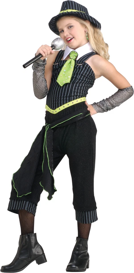 Gangster Moll Childrens Girls Classic Bugsy Malone Costume Fancy Dress - Image 1 of 1